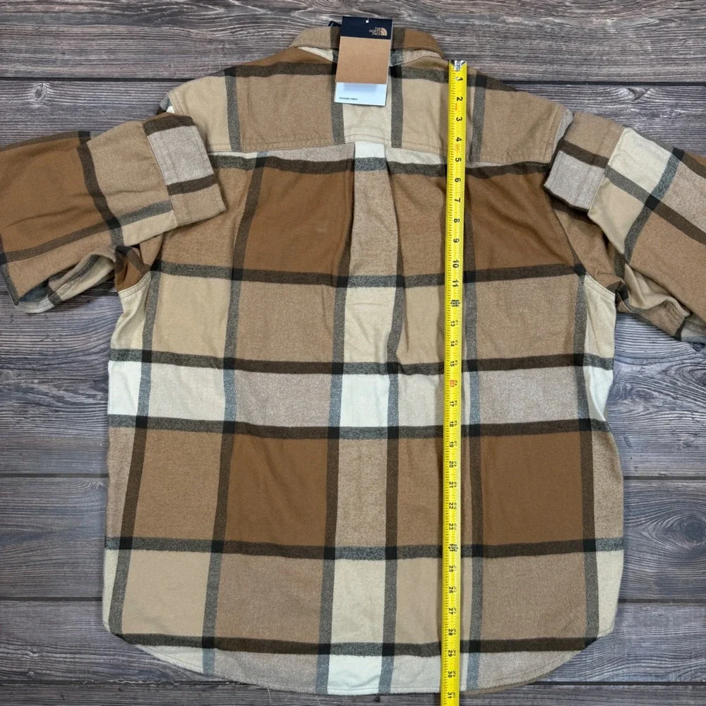 The North Face Mens Arroyo Flannel Utility Brown Plaid Shirt Size XL NEW